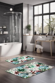 Mijölnir Juego de 2 alfombrillas de baño CT-5323 Multicolor